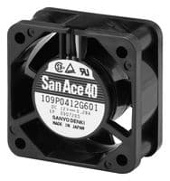 109P0405H601 - SANYO DENKI - 109P0405H601 - DC Axial Fan, 5 V, Square, 40 mm, 20 mm, Ball Bearing, 8 CFM