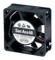 109P0612S701 - SANYO DENKI - 109P0612S701 - DC Axial Fan, 12 V, Square, 60 mm, 15 mm, Ball Bearing, 17 CFM