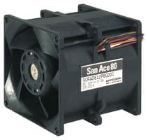 9CRA0812P8G001 - SANYO DENKI - 9CRA0812P8G001 - DC Axial Fan, 12 V, Square, 80 mm, 80 mm, Ball Bearing, 158.9 CFM