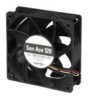9WG1212G101-E - SANYO DENKI - 9WG1212G101-E - DC Axial Fan, 12 V, Square, 120 mm, 38 mm, Ball Bearing, 137 CFM