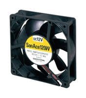 9WP1224H101 - SANYO DENKI - 9WP1224H101 - DC Axial Fan, 24 V, Square, 120 mm, 38 mm, Ball Bearing, 99 CFM