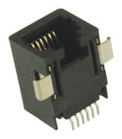 43743-6001 - MOLEX - 43743-6001 - Modular Connector, Modular Jack, 1 x 1 (Port), 6P6C, Cat3, Surface Mount