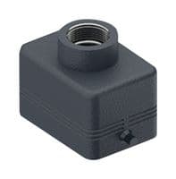 MHVE06L20M - ILME - MHVE06L20M - Heavy Duty Connector, Hood, Top Entry, Metal Body, 1 Lever, ILME Connector Inserts