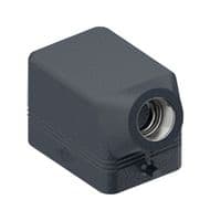 MHOE06L20M - ILME - MHOE06L20M - Heavy Duty Connector, Hood, Side Entry, Aluminium Body, 1 Lever, ILME Connector Inserts
