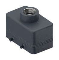MHVE10.20M - ILME - MHVE10.20M - Heavy Duty Connector, Hood, Top Entry, Aluminium Body, 2 Lever, ILME Connector Inserts