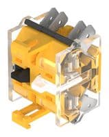 704.908.3 - EAO - 704.908.3 - Contact Block, 6 A, 250 V, 2 Pole, 04 Series, Spring Clamp