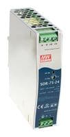 SDR-75-12 - MEAN WELL - SDR-75-12 - AC/DC DIN Rail Power Supply (PSU), ITE, 1 Output, 75.6 W, 12 VDC, 6.3 A