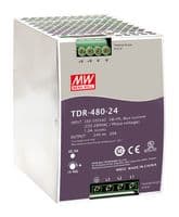 TDR-480-24 - MEAN WELL - TDR-480-24 - AC/DC DIN Rail Power Supply (PSU), ITE, 1 Output, 480 W, 24 VDC, 20 A