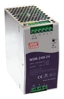 WDR-240-24 - MEAN WELL - WDR-240-24 - AC/DC DIN Rail Power Supply (PSU), ITE, 1 Output, 240 W, 24 VDC, 10 A