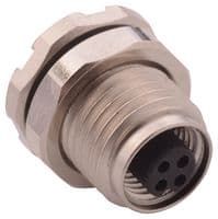 852-004-213R001 - NORCOMP - 852-004-213R001 - Sensor Connector, VULCON Series, M5, Female, 4 Positions, PCB Socket, Straight Panel Mount