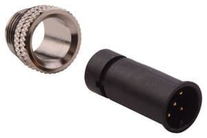 858-005-103RLU4 - NORCOMP - 858-005-103RLU4 - Sensor Connector, VULCON Series, M12, Female, 5 Positions, Crimp Socket, Straight Cable Mount