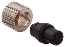 858-005-203RSU4.. - NORCOMP - 858-005-203RSU4.. - Sensor Connector, VULCON Series, M12, Female, 5 Positions, Crimp Socket, Straight Cable Mount