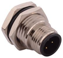860-003-113R004 - NORCOMP - 860-003-113R004 - Sensor Connector, VULCON Series, M12, Female, 3 Positions, PCB Socket, Straight Panel Mount