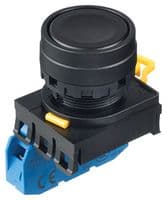 YW1B-A1E10B - IDEC - YW1B-A1E10B - Industrial Pushbutton Switch, YW Series, 22.3 mm, SPST-NO, Maintained, Flush, Black