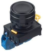 YW1B-M1E10B - IDEC - YW1B-M1E10B - Industrial Pushbutton Switch, YW Series, 22.3 mm, SPST-NO, Momentary, Flush, Black