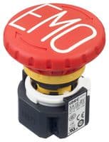 XA1E-BV402RH-EMO - IDEC - XA1E-BV402RH-EMO - Emergency Stop Switch, DPST-NC, Push-Pull, Quick Connect, Solder, 3 A, 250 V