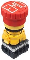 XW1E-BV413MFRH-EMO - IDEC - XW1E-BV413MFRH-EMO - Emergency Stop Switch, 3PST-NC, SPST-NO, Push-Pull, Screw, 5 A, 125 V