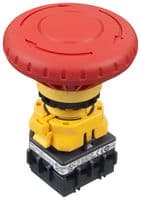 XW1E-BV502MFR - IDEC - XW1E-BV502MFR - Emergency Stop Switch, DPST-NC, Push-Pull, Screw, 5 A, 125 V