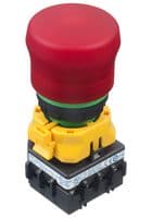XW1E-LV4TG04Q4MFR - IDEC - XW1E-LV4TG04Q4MFR - Emergency Stop Switch, 4PST-NC, Push-Pull, Screw, 5 A, 125 V