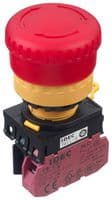 YW1L-V4E01Q4R - IDEC - YW1L-V4E01Q4R - Emergency Stop Switch, SPST-NC, Push-Pull, Screw, 10 A, 120 V