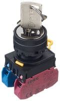 YW1K-2AE11 - IDEC - YW1K-2AE11 - Keylock Switch, On-Off, SPST-NO, SPST-NC, YW Series, 2 Position, Screw, 10 A