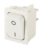 01832.3311-01 - MARQUARDT - 01832.3311-01 - Rocker Switch, On-Off, DPST, Non Illuminated, Panel Mount, White, 1830 Series