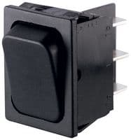 01834.3402-00 - MARQUARDT - 01834.3402-00 - Rocker Switch, Momentary Spring Return, DPDT, Non Illuminated, Panel Mount, Black, 1830 Series