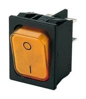 01835.3105-01 - MARQUARDT - 01835.3105-01 - Rocker Switch, On-Off, DPST, Illuminated, Panel Mount, Transparent, White, 1830 Series