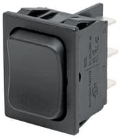 01839.3512-02 - MARQUARDT - 01839.3512-02 - Rocker Switch, On-Off-On, DPDT, Non Illuminated, Panel Mount, Black, 1830 Series