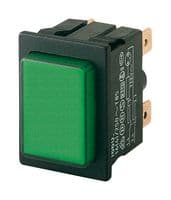 01660.0202-00 - MARQUARDT - 01660.0202-00 - Pushbutton Switch, 1660 Series, DPST, On-Off, Rectangular, Green