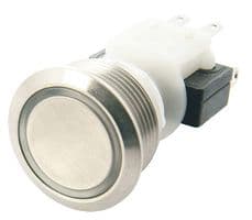 H48M-112W/4044 - ITW SWITCHES - H48M-112W/4044 - Industrial Pushbutton Switch, H48M Series, 19.5 mm, SPDT-DB, Momentary, Round, Natural