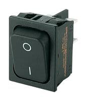01832.9105-00 - MARQUARDT - 01832.9105-00 - Rocker Switch, On-Off, DPST, Non Illuminated, Through Hole, Black, 1830 Series