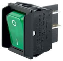 01835.3608-00 - MARQUARDT - 01835.3608-00 - Rocker Switch, On-Off, DPST, Illuminated, Panel Mount, Transparent Green, 1830 Series