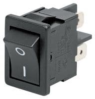 01852.1128-00 - MARQUARDT - 01852.1128-00 - Rocker Switch, On-Off, DPST, Non Illuminated, Panel Mount, Black, 1850 Series