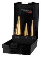 A101126TRO - RUKO - A101126TRO - Drill Bit Set, Step, HSS-Tin, 0/9, 1 mm, 2 mm, 3 Piece
