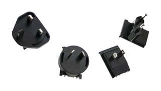 AC PLUG-MIX - MEAN WELL - AC PLUG-MIX - Power Supply Accessory, Interchangeable AC Input Plug, AU / EU / UK / US, GE12 Series