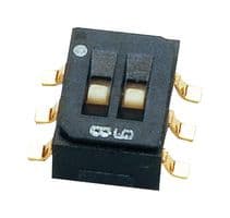 CAS-D20TB - NIDEC COMPONENTS - CAS-D20TB - Slide Switch, DPDT, On-On, Surface Mount, CAS Series, 100 mA