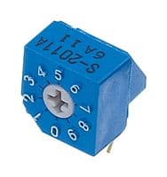 S-2011A - NIDEC COMPONENTS - S-2011A - Rotary Coded Switch, S-2000A Series, Through Hole, 10 Position, 5 VDC, BCD, 100 mA