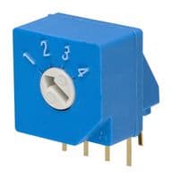 S-2051 - NIDEC COMPONENTS - S-2051 - Rotary Switch, Through Hole, 4 Position, 1 Pole, 36 °, S-2050 Series