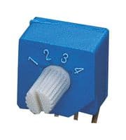 S-2151 - NIDEC COMPONENTS - S-2151 - Rotary Switch, Through Hole, 4 Position, 1 Pole, 36 °, S-2050 Series