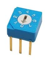 S-8030 - NIDEC COMPONENTS - S-8030 - Rotary Coded Switch, S-8000 Series, Through Hole, 8 Position, 5 VDC, Octal Complement, 100 mA