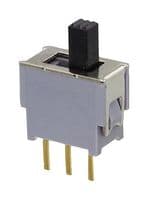 AS1E-2M-10-Z - NIDEC COMPONENTS - AS1E-2M-10-Z - Slide Switch, Hyper-Miniature, SPDT, On-Off-On, Through Hole, AS Series, 50 mA, 48 V