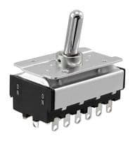 ET610N13-Z - NIDEC COMPONENTS - ET610N13-Z - Toggle Switch, On-On, 6PDT, Non Illuminated, ET Series, Panel Mount, 10 A