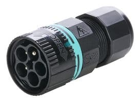 THB.387.A5A - HYLEC - THB.387.A5A - Circular Connector, Sealed Circular Connector, TH387 TEEPLUG Series, Cable Mount Plug, 5 Contacts