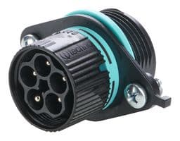 THB.387.C5A - HYLEC - THB.387.C5A - Circular Connector, Sealed Circular Connector, TH387 TEEPLUG Series, Panel Mount Plug, 5 Contacts