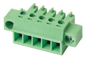 20.1550MF/5-E - IMO PRECISION CONTROLS - 20.1550MF/5-E - Pluggable Terminal Block, Flanged, 3.5 mm, 5 Ways, 28 AWG, 16 AWG, 1.5 mm², Screw