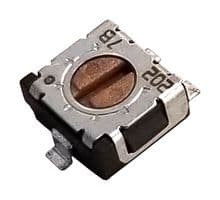 ST-4ETB101 - NIDEC COMPONENTS - ST-4ETB101 - Trimmer, Single Turn, RuO2 Cermet, Top Adjust, 100 ohm, Surface Mount, 1 Turns