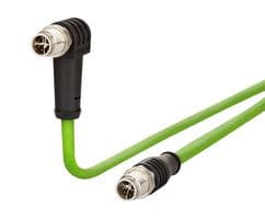 142M2X1C010 - METZ CONNECT - 142M2X1C010 - Sensor Cable, M12 Plug, 90° M12 Plug, 8 Positions, 1 m, 3.28 ft