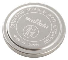 CR2450W - MURATA - CR2450W - Battery, 3 V, CR2450, Lithium Manganese Dioxide, 550 mAh, Pressure Contact, 1