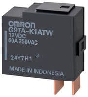 G9TA-K1ATW DC12 - OMRON ELECTRONIC COMPONENTS - G9TA-K1ATW DC12 - Power Relay, SPST-NO, 12 VDC, 60 A, G9TA Series, Bracket, Latching Dual Coil
